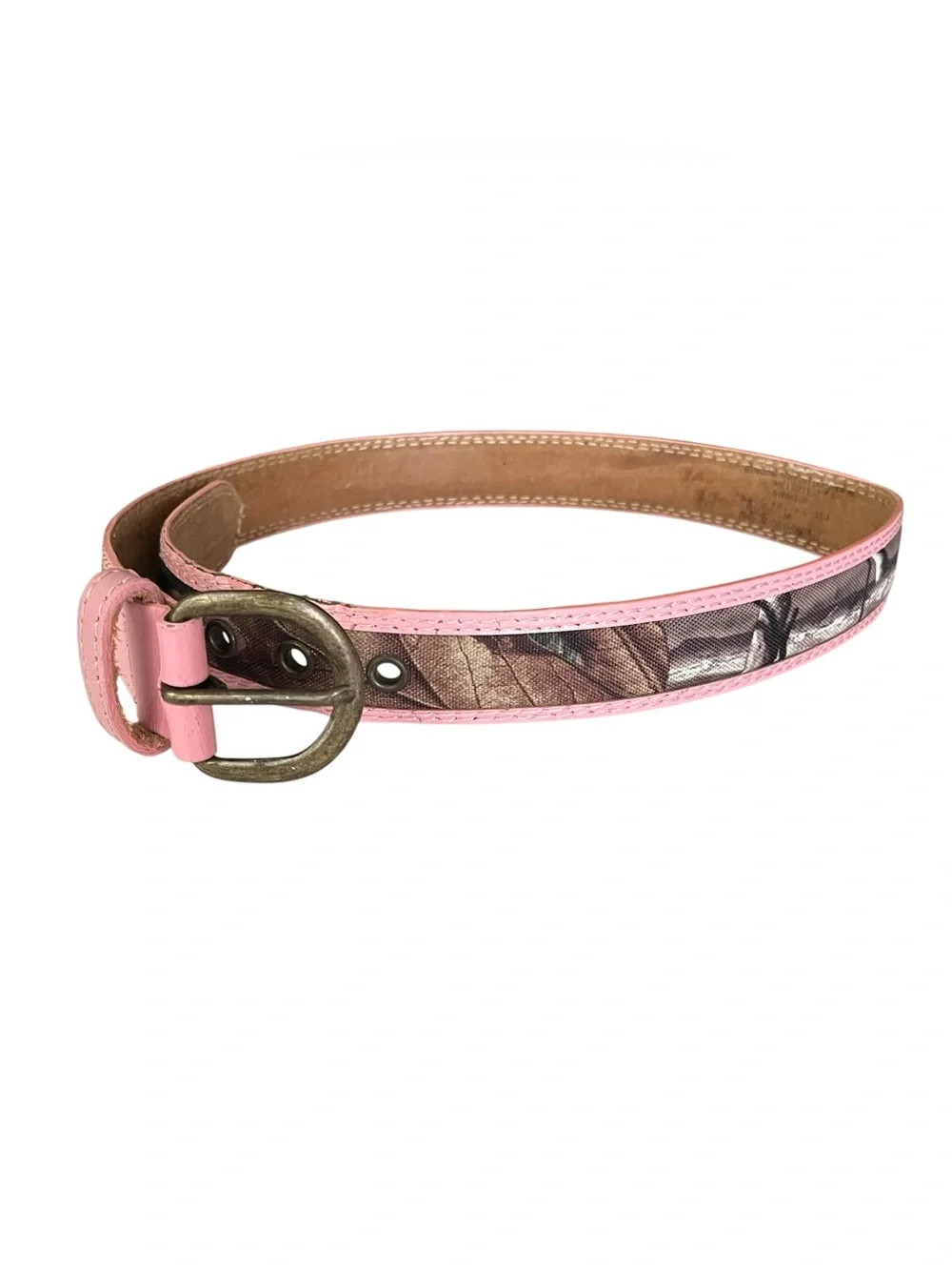 Genuine Leather Pink Camo Belt Women's Size M Western Hunting Fishing Outdoors